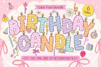 Creative Fonts for Birthday Candle Designs